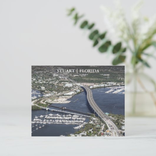 Stuart Florida Arial Uitzicht Briefkaart (Staand voorkant)