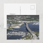 Stuart Florida Arial Uitzicht Briefkaart (Voorkant / Achterkant)