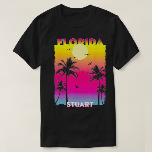 Stuart Florida FL zomer zonsondergang T-shirt (Design voorkant)