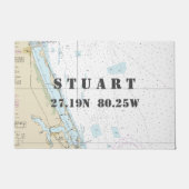 Stuart Florida Latitude Nautical Boating Deurmat (Voorkant)