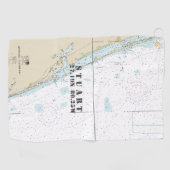 Stuart Florida Nautical Chart Latitude Longitude Golfhanddoek (Horizontaal)