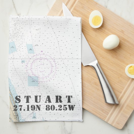 Stuart Florida Nautical Chart Latitude Longitude Theedoek (Quarter Fold)