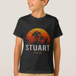 Stuart Florida Retro Surfer Ouderwetse Strand  T-shirt