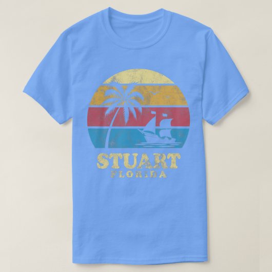 Stuart Florida Treasure Coast 70s  Ship T-shirt (Design voorkant)