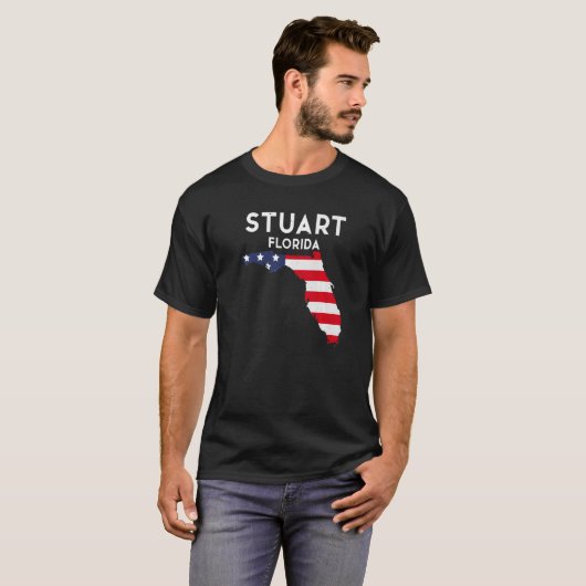 Stuart Florida USA State America Travel Floridian T-shirt (Voorkant volledig)