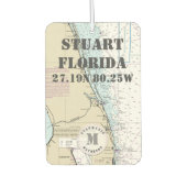 Stuart Martin Florida Nautical Chart Monogram Luchtverfrisser (Voorkant)