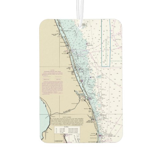 Stuart Martin Florida Nautical Chart Monogram Luchtverfrisser (Achterkant)
