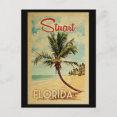 Stuart Palm Tree Vintage Travel Briefkaart (Voorkant)