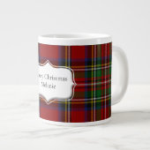 Stuart Plaid Tartan Kerstmis Grote Koffiekop (Voorkant rechts)
