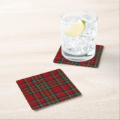 Stuart Plaid Tartan Kerstmis Kartonnen Onderzetters (Insitu)