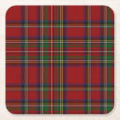 Stuart Plaid Tartan Kerstmis Kartonnen Onderzetters (Voorkant)