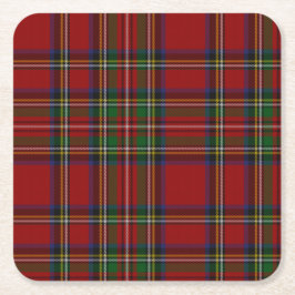 Stuart Plaid Tartan Kerstmis Kartonnen Onderzetters