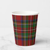 Stuart Plaid Tartan Kerstmis Papieren Bekers (Achterkant)