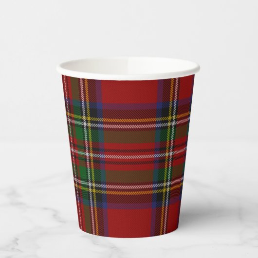 Stuart Plaid Tartan Kerstmis Papieren Bekers (Links)
