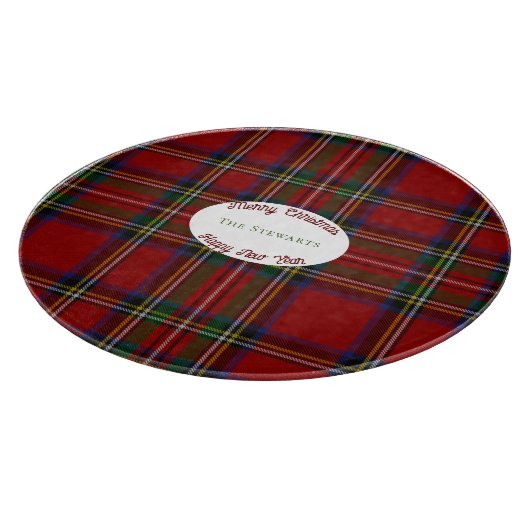 Stuart Plaid Tartan Kerstmis Snijplank (Hoek)