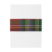 Stuart Plaid Tartan Kerstmis Uitnodigingen Wikkel (Achterkant Voorbeeld)