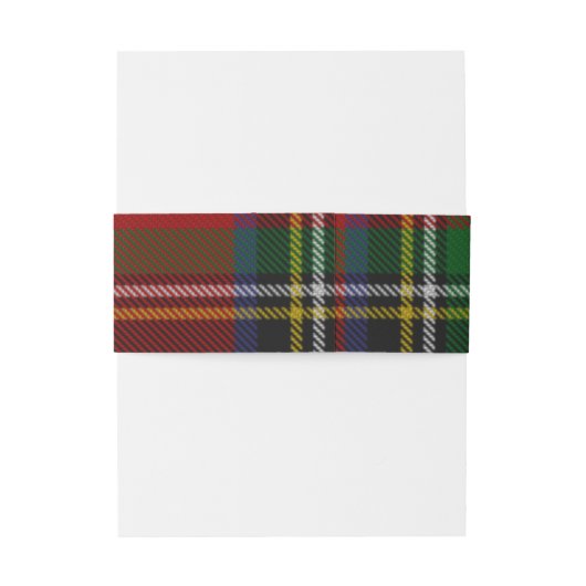 Stuart Plaid Tartan Kerstmis Uitnodigingen Wikkel (Achterkant Voorbeeld)