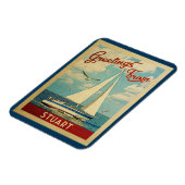Stuart Sailboot Vintage Travel Florida Magneet (Linkerzijde)