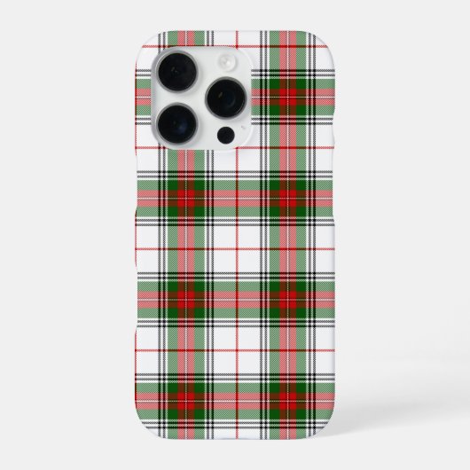 Stuart / Stewart tartan wit rood groen geruit iPhone Hoesje (Achterkant)