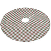 Stuart / Stewart-tartan wit rood groen ruit Fleece Kerstboom Rok (Gekanteld)