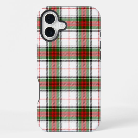 Stuart / Stewart tartan wit rood groen ruit iPhone Hoesje (Achterkant)