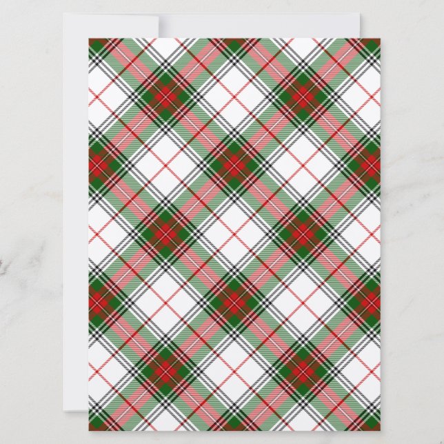 Stuart/Stewart tartan witte rode groene vlecht (Voorkant)