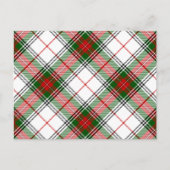 Stuart/Stewart tartan witte rode groene vlecht Briefkaart (Voorkant)
