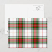 Stuart/Stewart tartan witte rode groene vlecht Briefkaart (Voorkant / Achterkant)