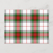 Stuart/Stewart tartan witte rode groene vlecht Briefkaart (Voorkant)