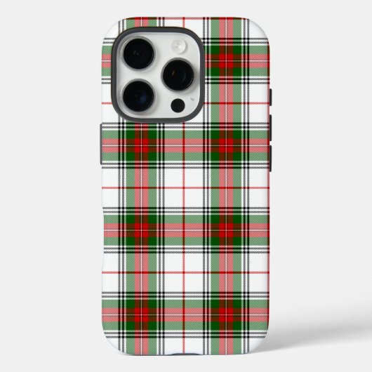 Stuart/Stewart tartan witte rode groene vlecht Case-Mate iPhone Case (Achterkant)