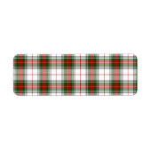 Stuart/Stewart tartan witte rode groene vlecht Etiket (Voorkant)