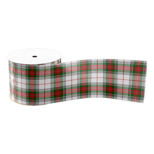 Stuart/Stewart tartan witte rode groene vlecht Grosgrain Lint (Spoel)