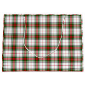 Stuart/Stewart tartan witte rode groene vlecht Large Cadeautasje (Voorkant)