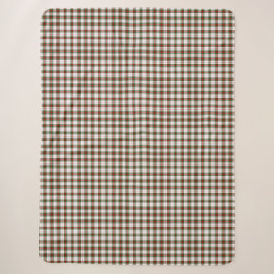 Stuart/Stewart tartan witte rode groene vlecht Sherpa Deken