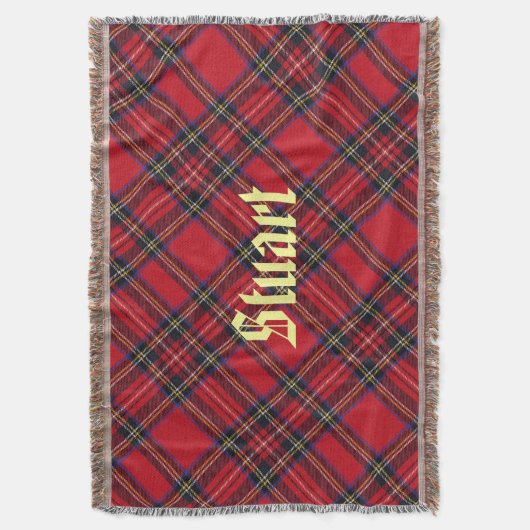 Stuart Tartan Pset Throw Blanket Deken (Voorkant Verticaal)