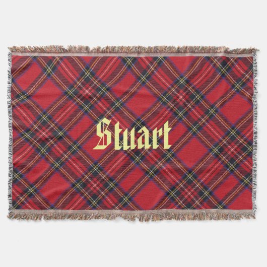 Stuart Tartan Pset Throw Blanket Deken (Voorkant)