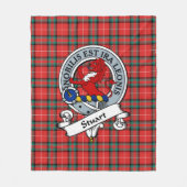 Stuart van Bute Clan Badge Tartan Pset Fleece Deken (Voorkant)