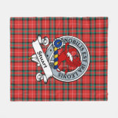 Stuart van Bute Clan Badge Tartan Pset Fleece Deken (Voorkant (Horizontaal))