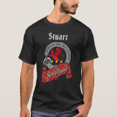 Stuart van Bute Clan Badge & Tartan T-shirt (Voorkant)