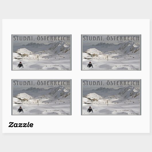 Stubai Glacier Rechthoekige Sticker (Vel)