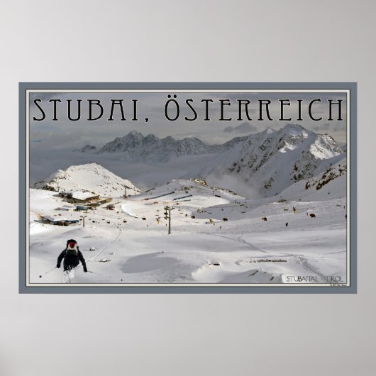 Stubai Glacier Ski Area Poster (Voorkant)
