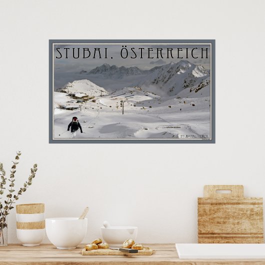 Stubai Glacier Ski Area Poster (Keuken)