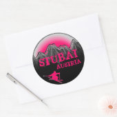 Stubai Oostenrijk roze ski stickers (Envelop)