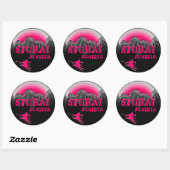 Stubai Oostenrijk roze ski stickers (Vel)