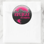 Stubai Oostenrijk roze ski stickers (Tas)