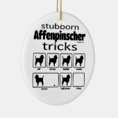 Stubborn Affenpinscher Tricks Keramisch Ornament (Rechts)