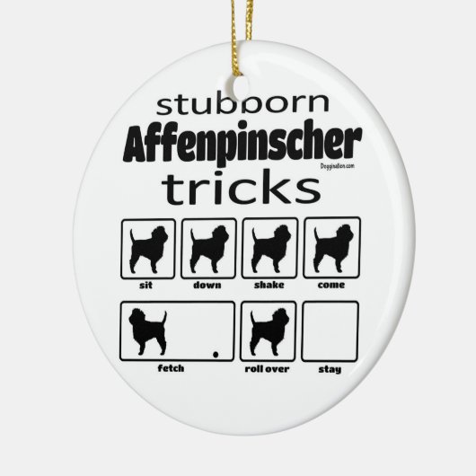 Stubborn Affenpinscher Tricks Keramisch Ornament (Links)