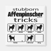 Stubborn Affenpinscher Tricks Magneet (Voorkant)