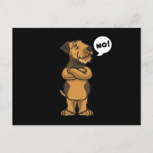 Stubborn Airedale Terrier Dog Briefkaart