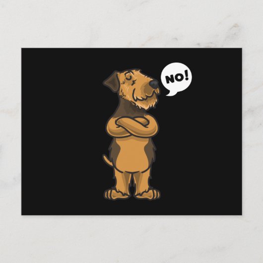 Stubborn Airedale Terrier Dog Briefkaart (Voorkant)